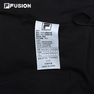 FILA FUSION斐乐潮牌款羽绒服冬季时尚宽松立领男女装上衣 24年款-正黑色-BK 185/104A/XXL