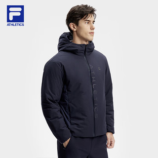 FILA 斐乐男士棉服2024春基础简约运动休闲连帽外套 190/108A/XXXL