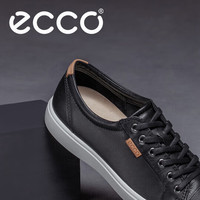 ecco 爱步 柔酷7号系列 男士低帮休闲鞋 430004 黑色 45