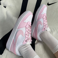 NIKE 耐克 AJ女板鞋官方正品2024夏季新款粉色空军一号粉色休闲板鞋