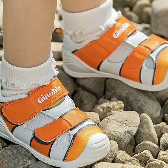 宝宝夏季学步鞋GB2080 橙色/白色