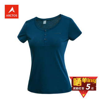 ARCTOS 极星 户外女圆领T恤夏季透气休闲徒步旅行短袖AGTD12394