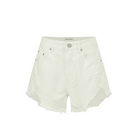 URBAN REVIVO 女装时髦简约街头感流苏休闲短裤 UYY840006 本白 27