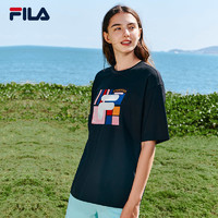 FILA 斐乐 女士短袖T恤2024夏季新款官方旗舰正品纯棉半袖运动女装