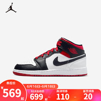 NIKE AIR JORDAN 耐克男女AJ1中帮休闲板鞋内嵌气垫青少年篮球运动鞋 DQ8423-106 36码