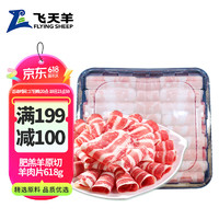 飞天羊 国产草原肥羔羊原切羊肉片618g（冷冻） 火锅食材羊肉卷