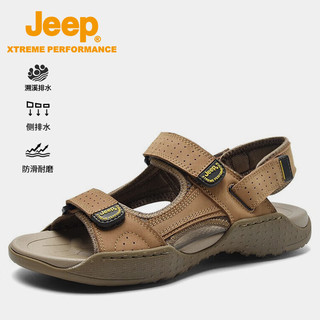 Jeep 吉普 凉鞋男户外运动透气沙滩鞋男士涉水凉拖鞋防滑耐磨溯溪鞋徒步鞋
