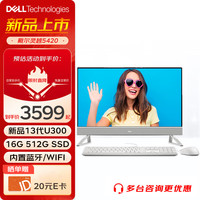 戴尔（DELL） 灵越5420 一体机电脑 13代U300 23.8英寸办公家用微边框大屏商务网课电脑全套 13代 U300 16G 512G固态 白 