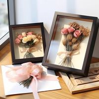 品美 立体中空相框标本diy摆台手工礼物画框保存玫瑰花创意干花永生