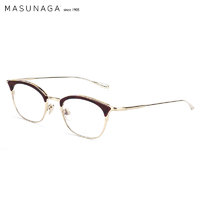 masunaga 增永眼镜框近视眼镜架ELLA#27+依视路单光1.60镜片