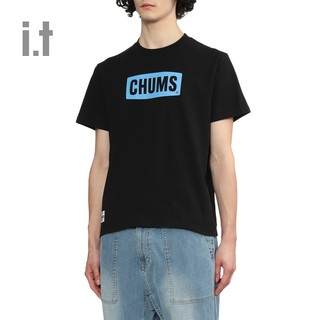 it CHUMS男装合身短袖T恤2024夏季活力潮流圆领半袖012277MM XL BKX/黑色