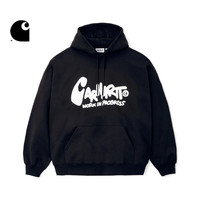 Carhartt WIP卫衣男装卡通风LOGO字母图案立体印花连帽卡哈特040L