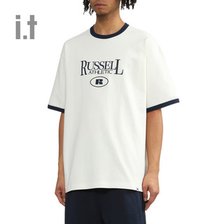 it RUSSELL ATHLETIC男装短袖T恤2024春夏活力撞色边饰2104LX