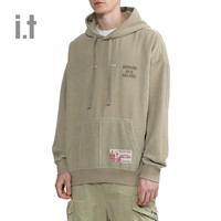 it MUSIUM DIV.装灯芯绒连帽卫衣秋冬字母刺绣30476X