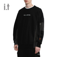 it MUSIUM DIV.装圆领卫衣秋冬字母印花拼接30471XJ