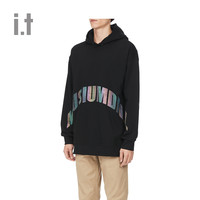 it MUSIUM DIV. 男装连帽卫衣秋冬潮流镭射字母印花30374
