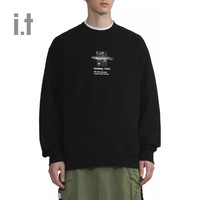it MUSIUM DIV.男装圆领卫衣春夏宽松油画文字印花30380R