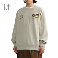 it MUSIUM DIV.男装圆领卫衣休闲秋冬文艺油画图案装饰00238X