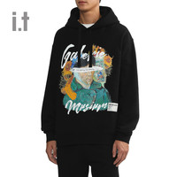 it MUSIUM DIV.男装连帽卫衣休闲秋冬潮流创意油画印花00220X