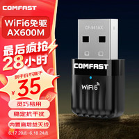 COMFAST CF-941AX WiFi6双频5G免驱动USB无线网卡迷你AX600台式机笔记本电脑外置wifi接收发射器
