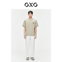 GXG 男装 简约休闲熊猫贴布情侣t恤圆领短袖t恤男 24年夏季热销
