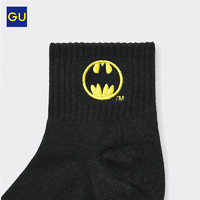 GU 极优 男装袜子BATMAN蝙蝠侠联名刺绣logo图案24夏季新品 350431