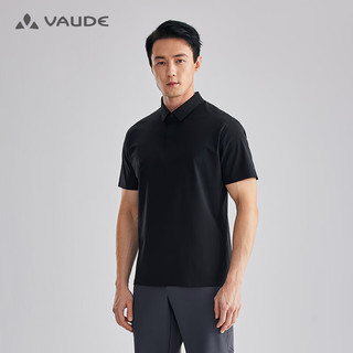 巍德（VAUDE）【送棒球帽】男士polo衫凉感防晒运动短袖速干t恤冰爽舒适 VAUDE黑 XXXL