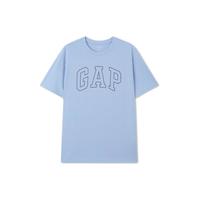 Gap 盖璞 男士纯棉字母logo圆领短袖T恤 A00818 蓝色 S