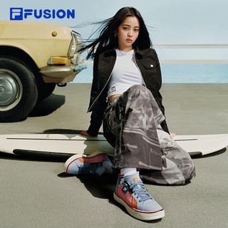 FILA FUSION斐乐【欧阳娜娜】梭织外套女2024夏时尚休闲修身翻领 正黑色-BK 160/80A/S