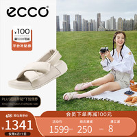 爱步（ECCO）女凉鞋 夏季软底轻便耐穿厚底凉鞋 科摩系列206653 石灰色39