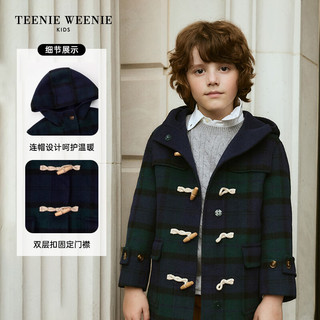 Teenie Weenie Kids小熊童装款男女童双面呢连帽大衣 米色 160cm