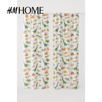 HMHOME家居用品满印窗帘动物印花棉质可爱窗帘2幅装0940291