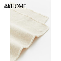 HM HOME2024新款居家布艺家纺棉质毛边帆布桌旗1168752