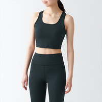 MUJI 無印良品 无印良品（無印良品 MUJI） Walker 女式 易干 背心式文胸 内衣 BIH03A3S 黑色