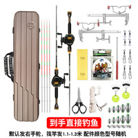 流云免拆筏钓竿桥筏套装鱼竿桥钓筏竿整套带包全套桥钓阀竿带伸缩伐杆 1.1m -1.3m带包【玻纤双竿稍】2套 米数轮子选这【1.1-1.3】左手轮