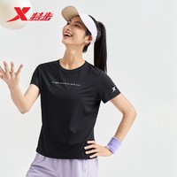 XTEP 特步 短袖女飓风SPACE2.0夏季轻薄透气弹力跑步健身运动女上衣短袖