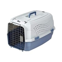 亚马逊倍思 宠物用携带箱 M号 双门 蓝色，白色