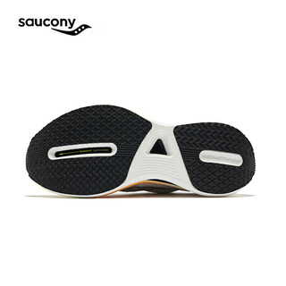 Saucony索康尼巡航2跑鞋男缓震训练跑步鞋透气运动鞋白黑43