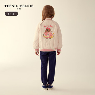 Teenie Weenie Kids小熊童装女童休闲立领棒球服外套棉服 浅粉色 120cm