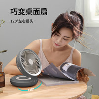edon爱登悬浮空气扇小型桌面台式可折叠免打孔壁挂厨房厕所循环扇