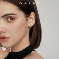 Daisy dream 999纯银竹节耳圈高级感耳钉女小众设计气质2024年新款耳环ins耳饰