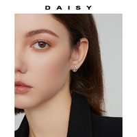 Daisy dream 999纯银微镶缠绕耳圈设计感耳环女简约ins风小众高级耳钉气质耳饰