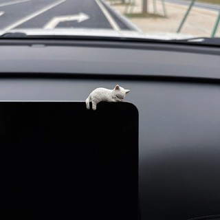 可爱小猫咪汽车摆件中控台屏幕显示器装饰趴趴治愈系公仔车内车载