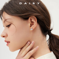 Daisy dream 999纯银月光石耳钉女夏甜美小众高级感气质耳环养耳洞简约耳饰品