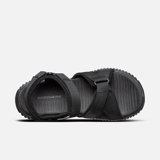 斯凯奇（Skechers）凉鞋男士时尚休闲沙滩鞋外穿运动户外软底男鞋 722-BBK全黑色 42