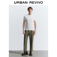 URBAN REVIVO UR2024夏季新款男装时尚休闲纯色百搭圆领短袖T恤UMU440060