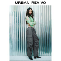 URBAN REVIVO UR2024春季新款女装潮流高街晕染设计感紧身长袖T恤UWJ440001