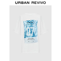 URBAN REVIVO UR2024夏季新款女装潮流高街创意海报印花宽松T恤衫UWJ440034