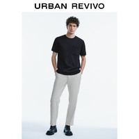 URBAN REVIVO UR2024夏季新款男装时尚都市休闲简约通勤风萝卜裤UMU640043