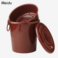 美杜 茶桶茶渣桶茶具配件茶台废水桶茶几桶茶具桶排水桶家用小号茶水桶